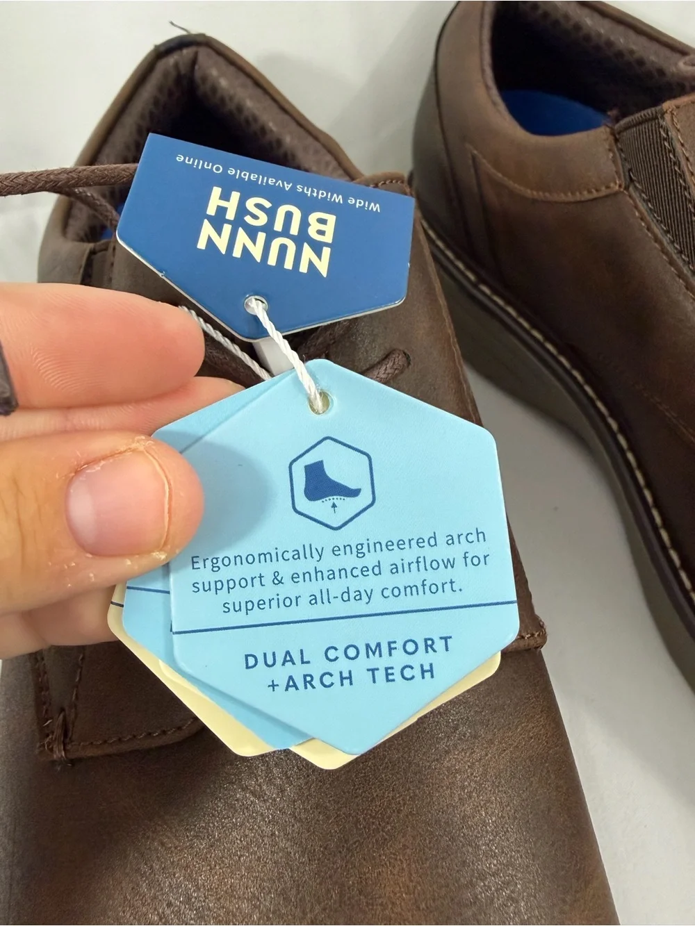 NWT Nunn Bush Men's Size 10 Brown Lace-Up Casual Dress Shoes
